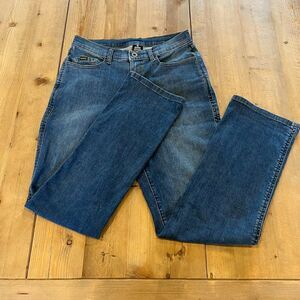 Kuhl Indigo Dye Vintage Blue  9" KONTOUR™ FLEX Denim Straight Jeans Size 6 Short